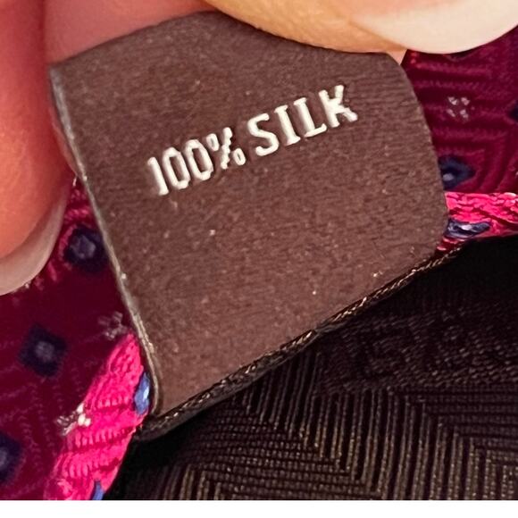 Robert Talbot Men’s Red Geometric Silk Necktie 59" × 3.25" 100% Silk Designer - Picture 4 of 9